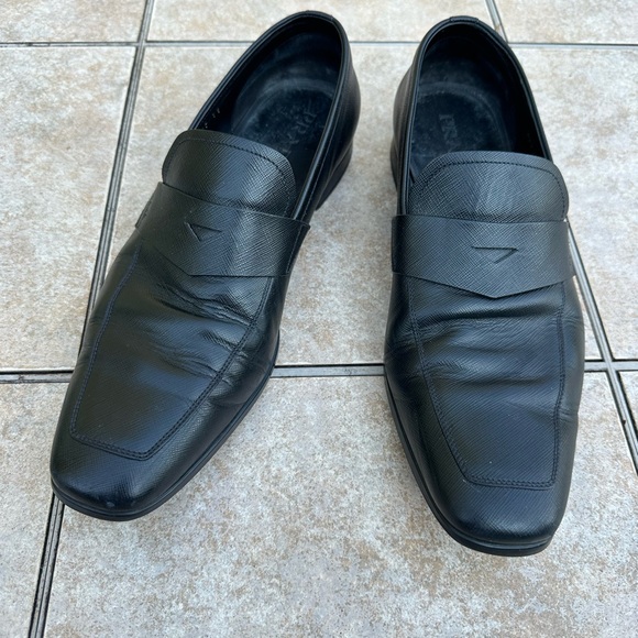 PRADA 
Leather Penny Loafer - Picture 2 of 14